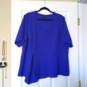 Lane Bryant Cobalt Blue Peplum Top